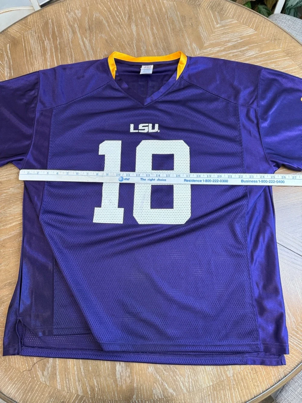 Pro Edge LSU Purple & Gold Football Jersey #18 - Picture 7 of 8